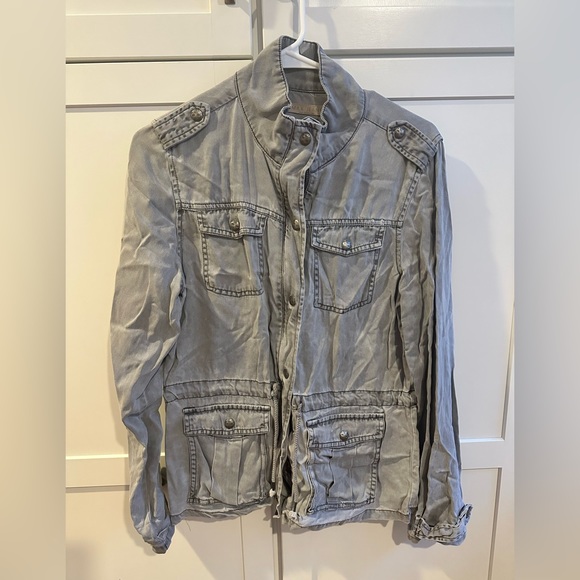 Woman’s Max Jeans size small utility jacket. Gray. - Picture 2 of 4
